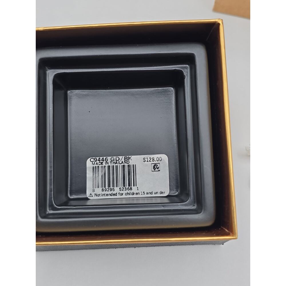 Coach Rose Gold Signature Enamel Round Stud Earrings NWT Gift Box & Gift Bag - Picture 5 of 16